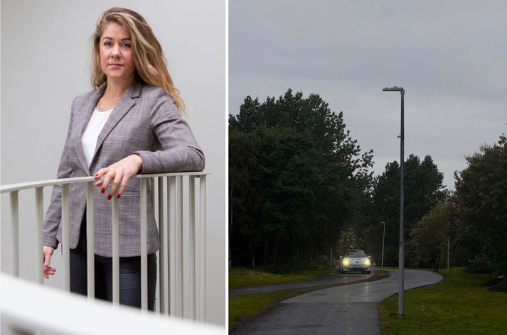 Kristín Hrefna Halldórsdóttir hjá Hopp og umræddur bíll. 