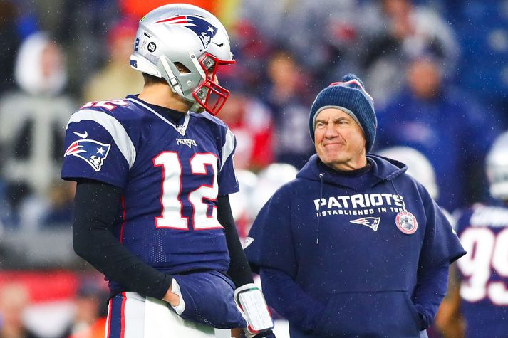 Tom Brady og Bill Belichick voru nánast óstöðvandi saman hjá New England Patriots.