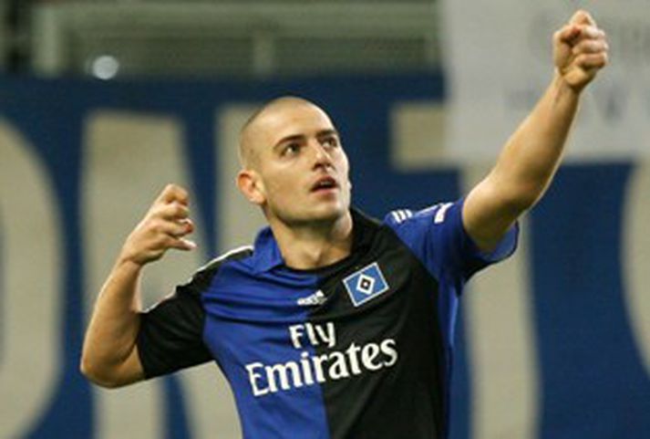Mladen Petric tryggði HSV sigurinn í dag