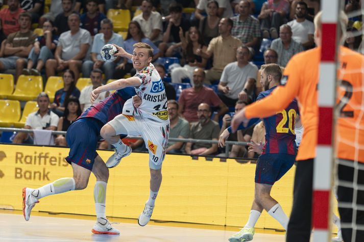Gísli Þorgeir Kristjánsson skoraði tvö mörk og gaf fjórar stoðsendingar í sigri Magdeburg í bronsleiknum á HM félagsliða.