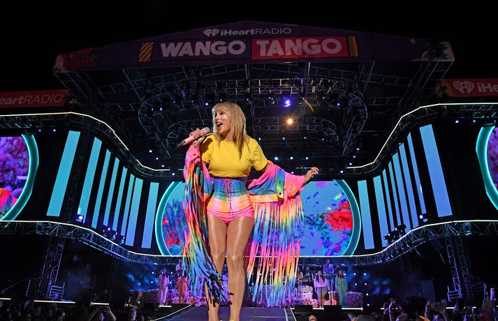 Taylor Swift á iHeartRadio Wango Tango hátíðinni í byrjun júní.