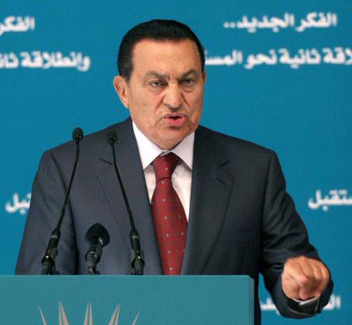 Hosni Mubarak, forseti Egyptalands.
