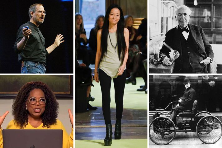 Fimm af frægustu frumkvöðlum heims: Steve Jobs, Oprah Winfrey, Vera Wang, Henry Ford og Thomas Edison segja öll að það megi læra mikið á mistökum sem við gerum í starfi.