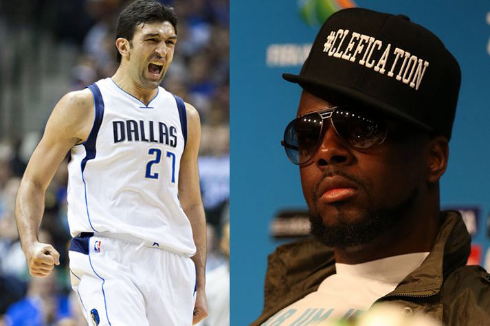 Zaza Pachulia og Wyclef Jean.