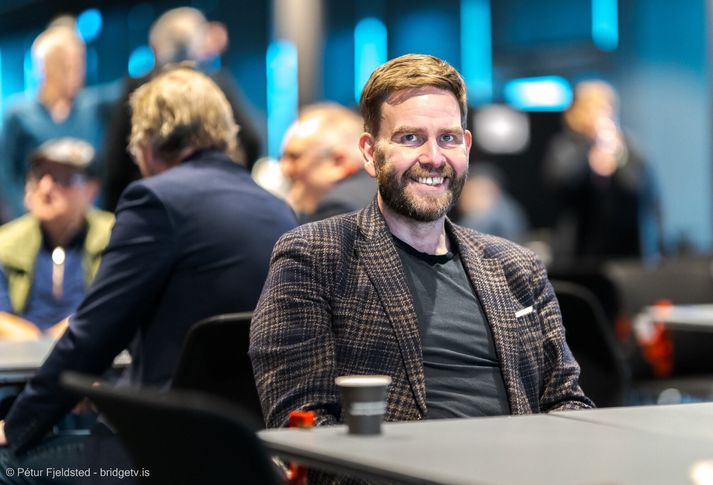 Matthías Imsland, framkvæmdastjóri Bridgesambands Íslands, sem er allt í öllu á Laugarvatni um helgina.