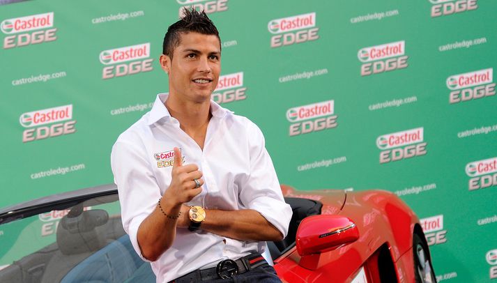 Cristiano Ronaldo við markaðsstörf í síðustu viku.