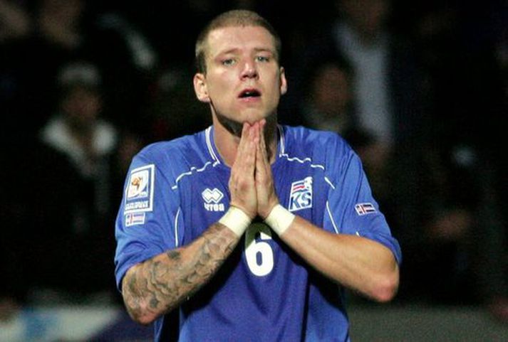 Grétar Rafn íbygginn á svip í leiknum í gær.