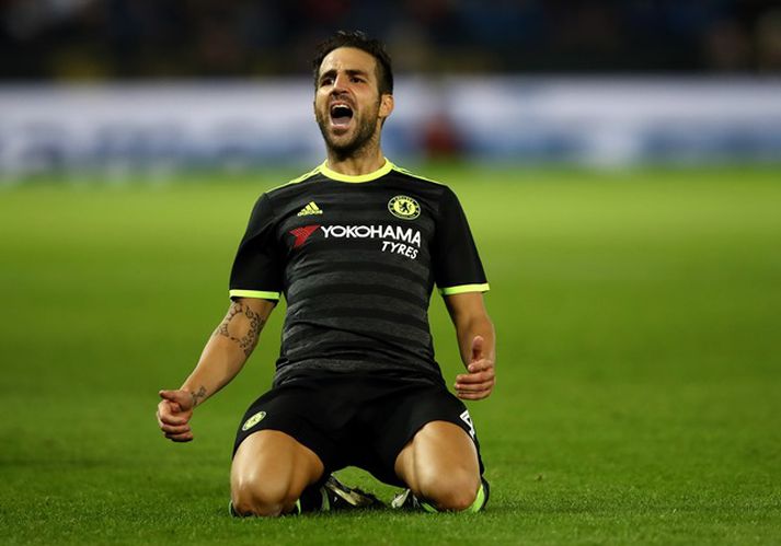 Fabregas gerði gæfumuninn gegn Leicester.