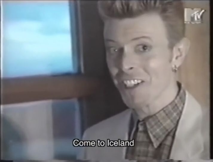 David Bowie fór mjög fögrum orðum um land og þjóð á MTV