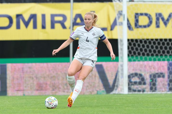 Glódís Perla Viggósdóttir skoraði mark Íslands í dag.
