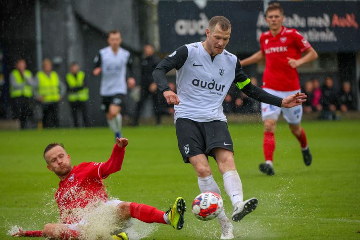 Björn Daníel Sverrisson skoraði flott mark í Kórnum í dag.