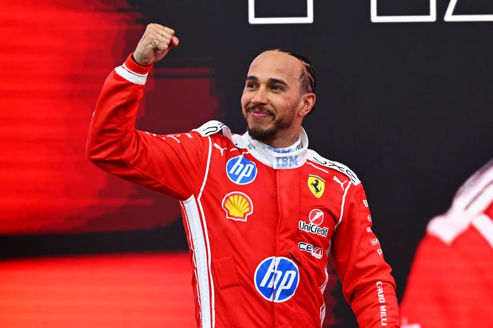 Hamilton náði loks sínum fyrsta sigri með Ferrari í Barcelona kappaktrinum í dag.