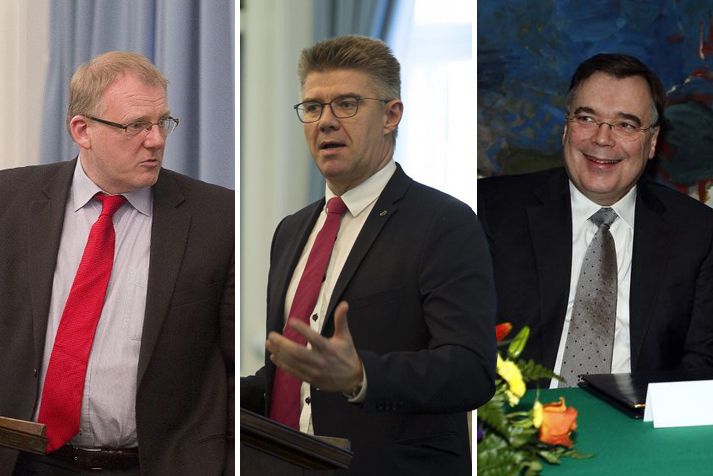 Árni Þór Sigurðsson, Gunnar Bragi Sveinsson og Geir H. Haarde en Gunnar skipaði þá Geir og Árna sendiherra þegar hann var utanríkisráðherra.