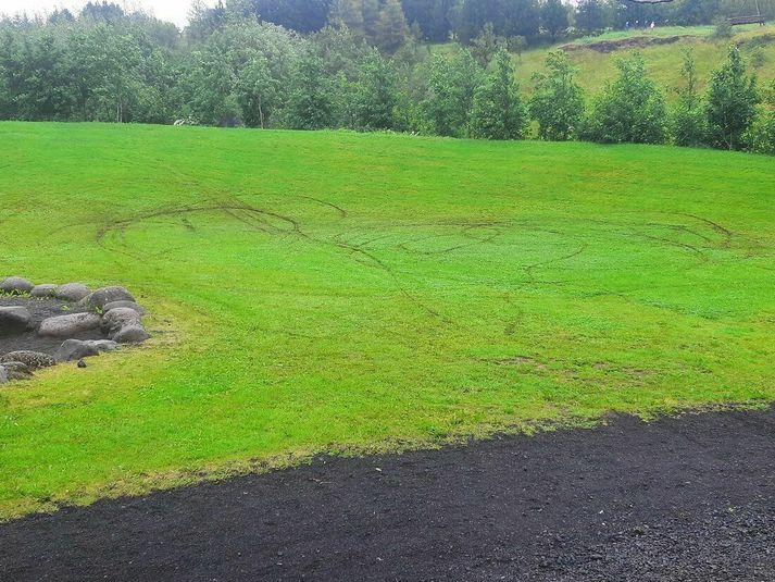Eins og sjá má eru skemmdirnar töluverðar.