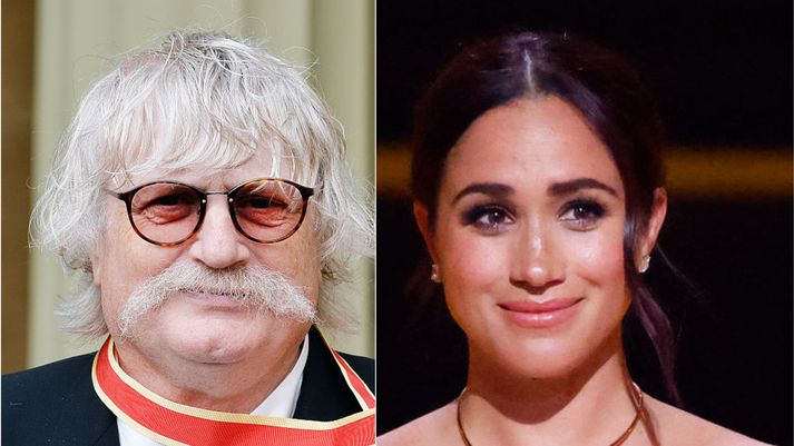 Sir Karl Jenkins tekur þátt í furðulegu gríni netverja sem velta fyrir sér hvort hann hafi í raun verið hertogaynjan Meghan Markle í dulargervi í krýningu Karls síðastliðna helgi.