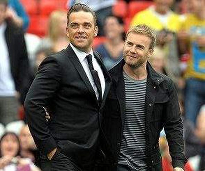 Robbie Williams og Gary Barlow verða ódrukknir á tónleikaferðalaginu.
nordiphotos/getty