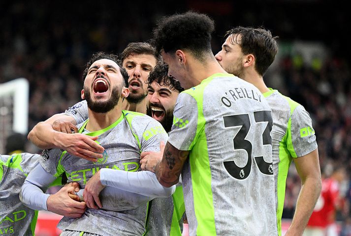 Rayan Cherki skoraði og lagði upp fyrir Manchester City í sigrinum gegn Nottingham Forest um helgina.