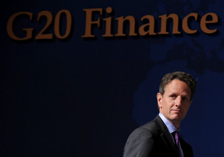 Timothy Geithner talaði við fulltrúa Kínverja um gjaldmiðladeilur. Mynd/ afp.