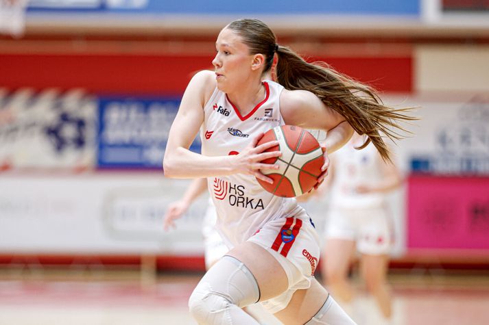 Tinna Guðrún Alexandersdóttir átti stóran þátt í sigrinum í dag.