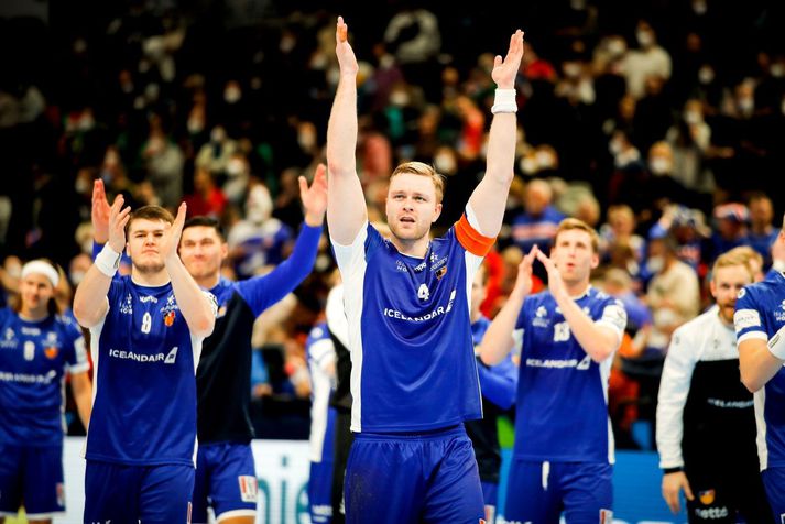 íslenska liðið verður í eldlínunni á þýskri grundu í dag. 
