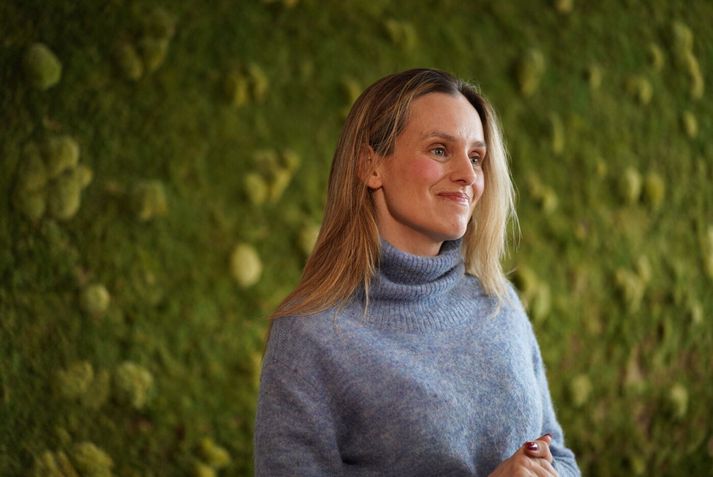 Hildur ræddi við fréttastofu eftir fund sinn með oddvitum hinna flokkanna.