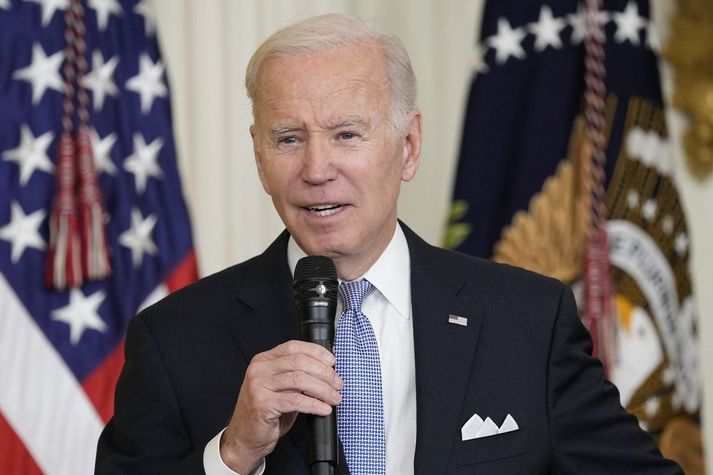 Joe Biden var ekki heima á meðan húsleitin stóð yfir. 