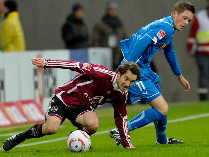 Gylfi Þór Sigurðsson í leiknum í dag.