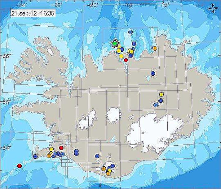 Jarðskjálftar hafa fundist víða á Norðurlandi undanfarið.