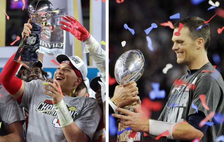 Tom Brady og Patrick Mahomes hafa náðir orðið NFL-meistarar áður.