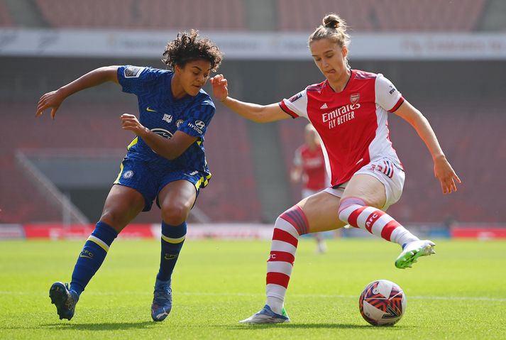  Vivianne Miedema skoraði fyrsta mark Arsenal í dag.