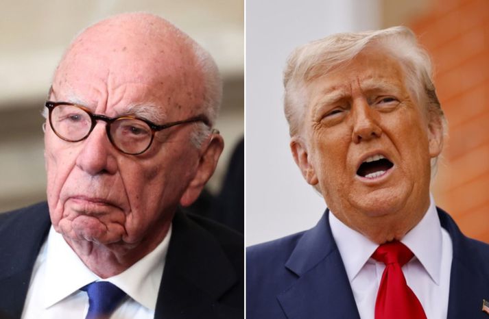 Fjölmiðlarisinn Rupert Murdoch og Donald Trump Bandaríkjaforseti.