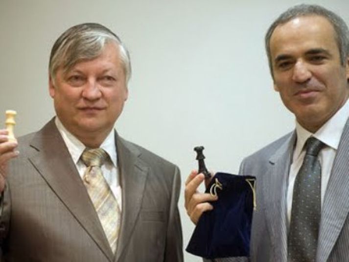 Anatoly Karpov og Garry Kasparov.