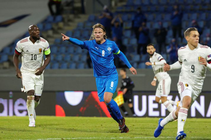 Birkir Bjarnason skoraði fyrra mark Brescia í dag.