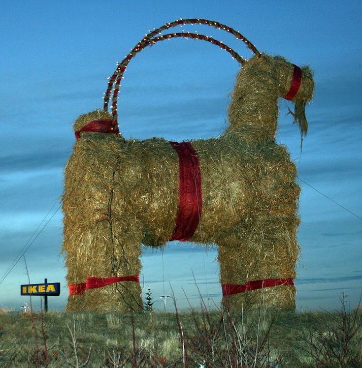Jólahafur á Íslandi IKEA á Íslandi setti upp hafur í fyrra, sem varð svo eldi að bráð líkt og fyrirmyndirnar í Svíþjóð.