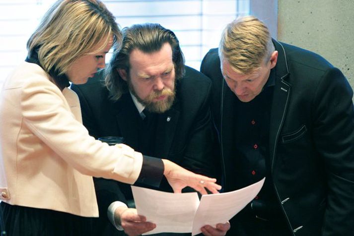 Hanna Birna sést hér með Jóni Gnarr borgarstjóra og S. Birni Blöndal, aðstoðarmanni borgarstjóra.