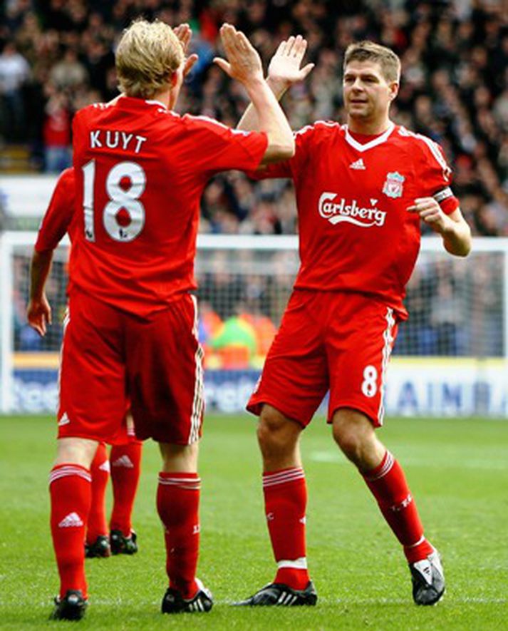 Markaskorararnir Kuyt og Gerrard
