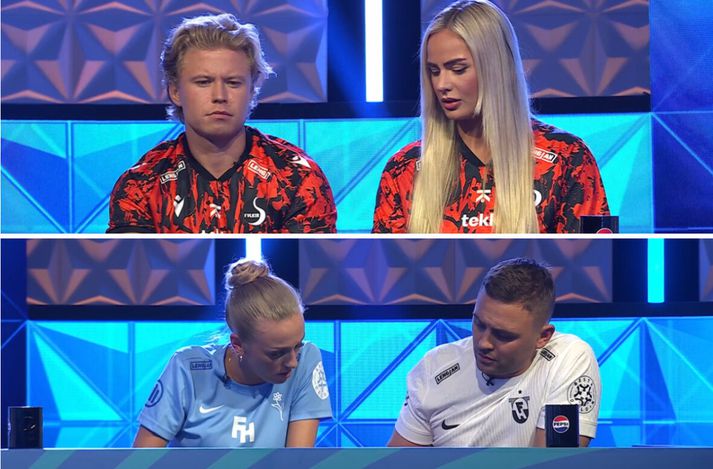 Mikael Kaaber og Sunneva Einars í liði Fylkis og Berglind Alda og Friðrik Dór í liði FH.