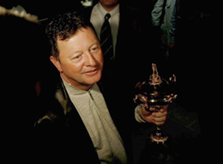 Ian Woosnam sést hér á góðri stundu eftir Ryder-keppnina í haust.
