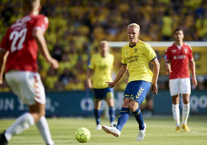 Hjörtur í leik með Bröndby