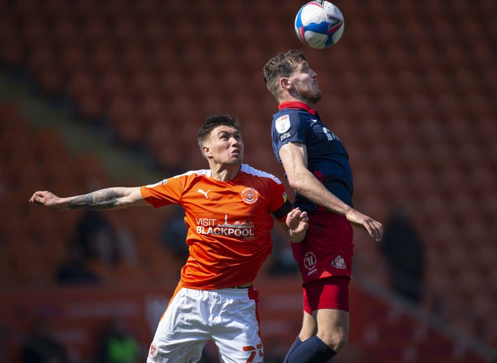 Daníel Leó Grétarsson er í byrjunarliði Blackpool í fyrsta sinn.