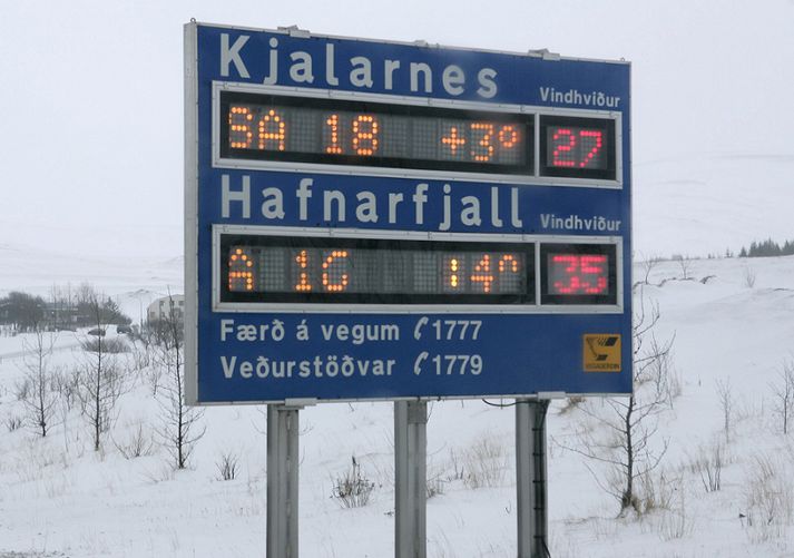 Það verður ekkert ferðaveður á Kjalarnesi og undir Hafnarfjalli í kvöld.