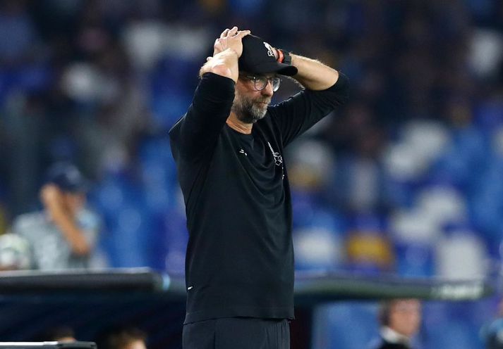 Klopp þurfti að horfa upp á sína menn hefja titilvörnina í Meistaradeildinni á tapi