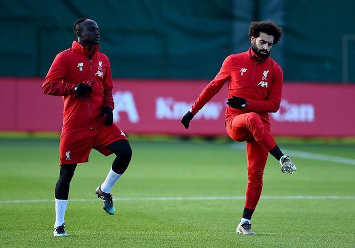 Mane og Salah eru samherjar hjá Liverpool.