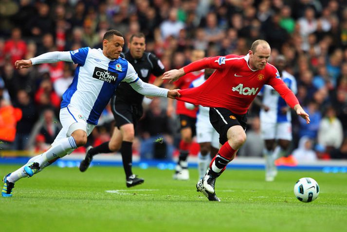 Wayne Rooney í leiknum í dag.