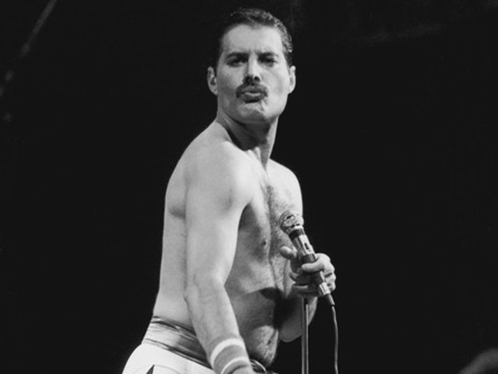 Freddie Mercury upp á sitt besta árið 1985