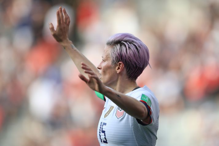 Rapinoe fyrr á mótinu.