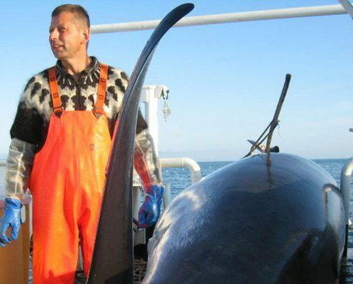 Þórður Steinar á hrefnuveiðum árið 2011. 