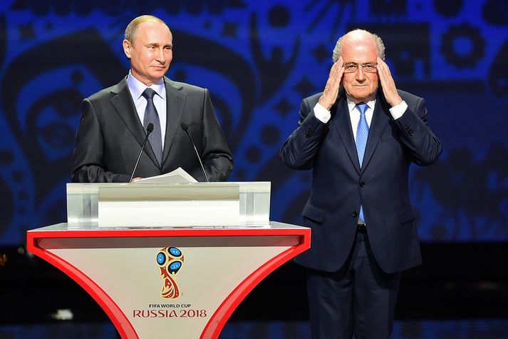 Sepp Blatter og  Vladimir Putin.