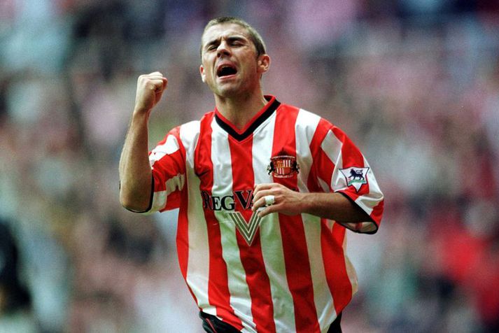 Kevin Phillips fagnar marki fyrir Sunderland í ensku úrvalsdeildinni.