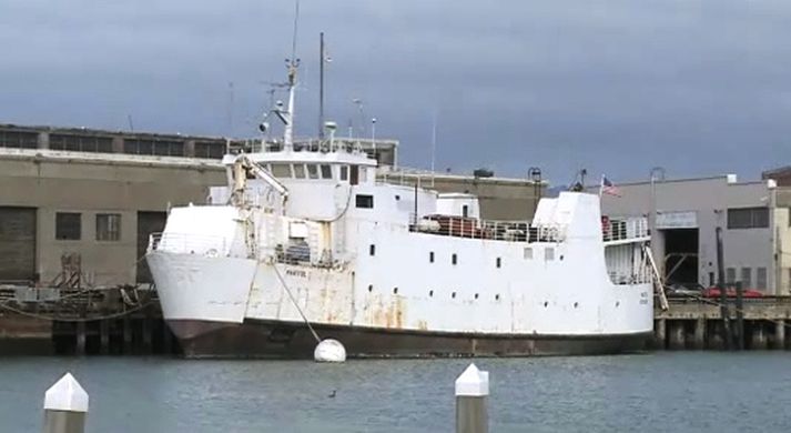 Gamla Fagranes var í fréttum CBS í San Francisco í vikunni. Skipsheitið er nú skráð Maritol Reykjavik.